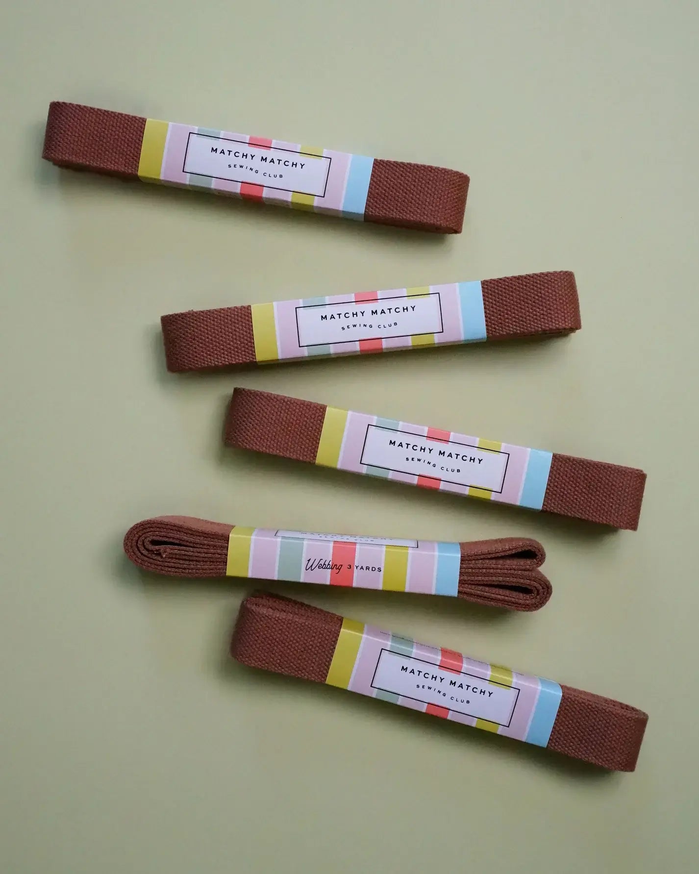 Brown Webbing - Matchy Matchy Sewing Club - Happy Little Quilt Shop