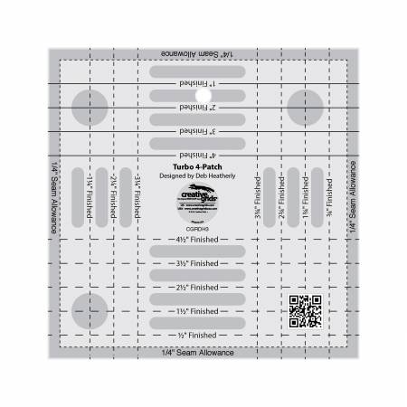 Creative Grids Turbo 4-Patch Template Quilt Ruler - Happy Little Quilt Shop