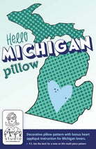 Hello Michigan Pillow Pattern - Happy Little Quilt Shop