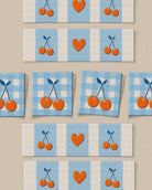 Cherries Square and Rectangle Garment Labels - Matchy Matchy - Happy Little Quilt Shop