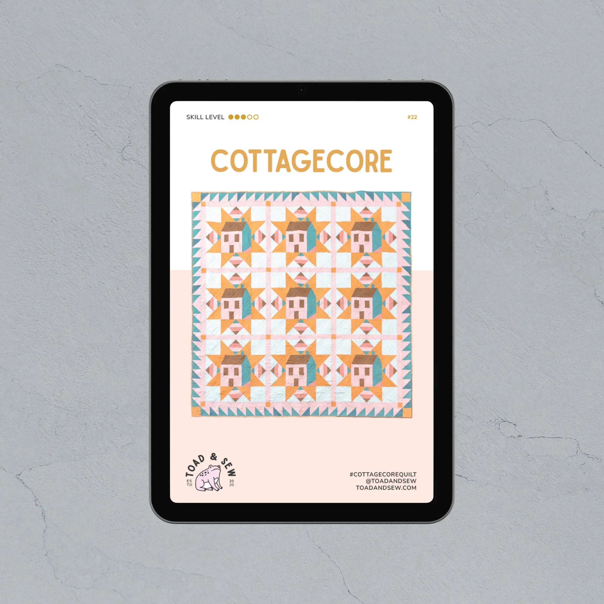 Cottagecore Toad and Sew Throw Size Kit - Happy Little Quilt Shop