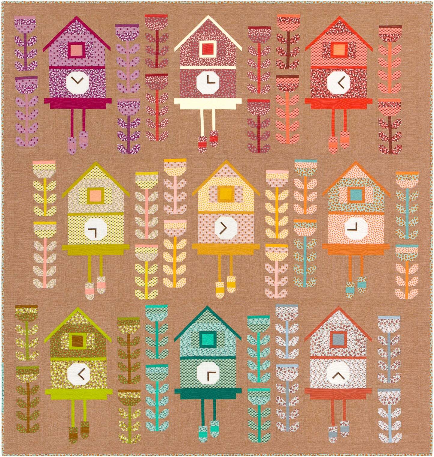 Elizabeth Hartman Berry Season Cuckoo Clock Kit - Happy Little Quilt Shop