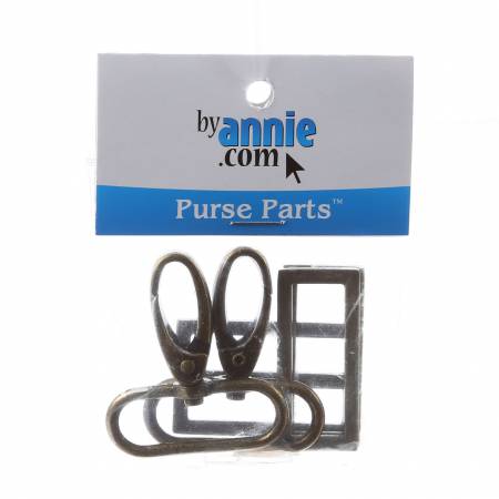 Hardware Set Antique Brass 1-1/2in - Happy Little Quilt Shop