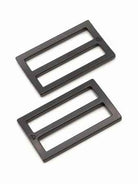 Slider Widemouth Flat 1-1/2in Black Metal Set of Two