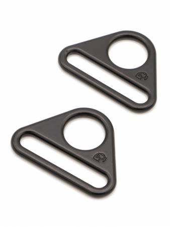 Triangle Ring Flat 1-1/2in Black Metal Set of Two - Happy Little Quilt Shop