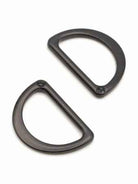D Ring Flat 1in Black Metal Set of Two - Happy Little Quilt Shop