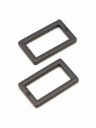 Rectangle Ring Flat 1in Black Metal Set of Two - Happy Little Quilt Shop