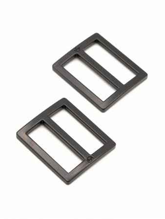Slider Widemouth Flat 1in Black Metal Set of Two - Happy Little Quilt Shop