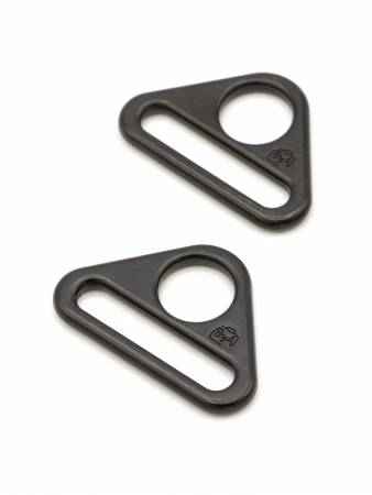 Triangle Ring Flat 1in Black Metal Set of Two - Happy Little Quilt Shop