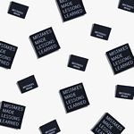 Mistakes Made Lessons Learned Woven Labels by KATM - Happy Little Quilt Shop