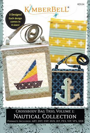 CD Crossbody Bag Trio, Volume 1: Nautical Collection - Happy Little Quilt Shop