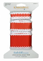Crocheted Edge Trim Red - Happy Little Quilt Shop