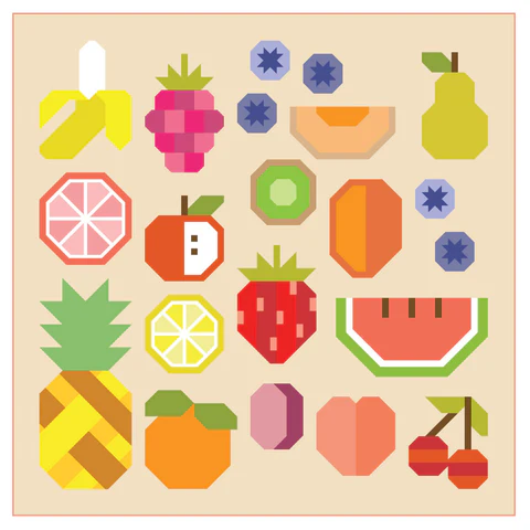 Kirsten's Precise Piecing Class: The Produce Section Quilt- Small from Elizabeth Hartman