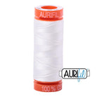 Cotton Mako Thread Natural White 50wt 200m - Happy Little Quilt Shop