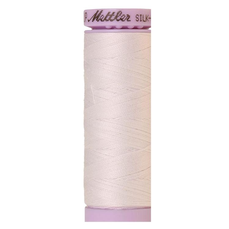 Silk Finish 50wt White 9105 2000 Mettler#5 - Happy Little Quilt Shop