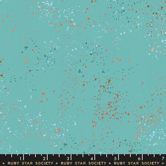 Speckled Metallic Turquoise RS5027 72M Ruby Star Society Fabric - Happy Little Quilt Shop