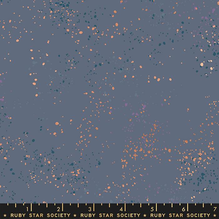 Speckled New Blue Slate Metallic RS5027 108M Ruby Star Society Fabric - Happy Little Quilt Shop