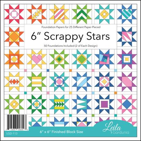 6in Scrappy Stars Foundation Pad - Happy Little Quilt Shop
