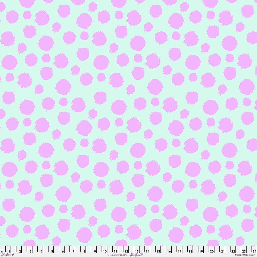 Fur Ball - Technomint (Minky) || Tabby Road Déjà Vu Minky - Happy Little Quilt Shop