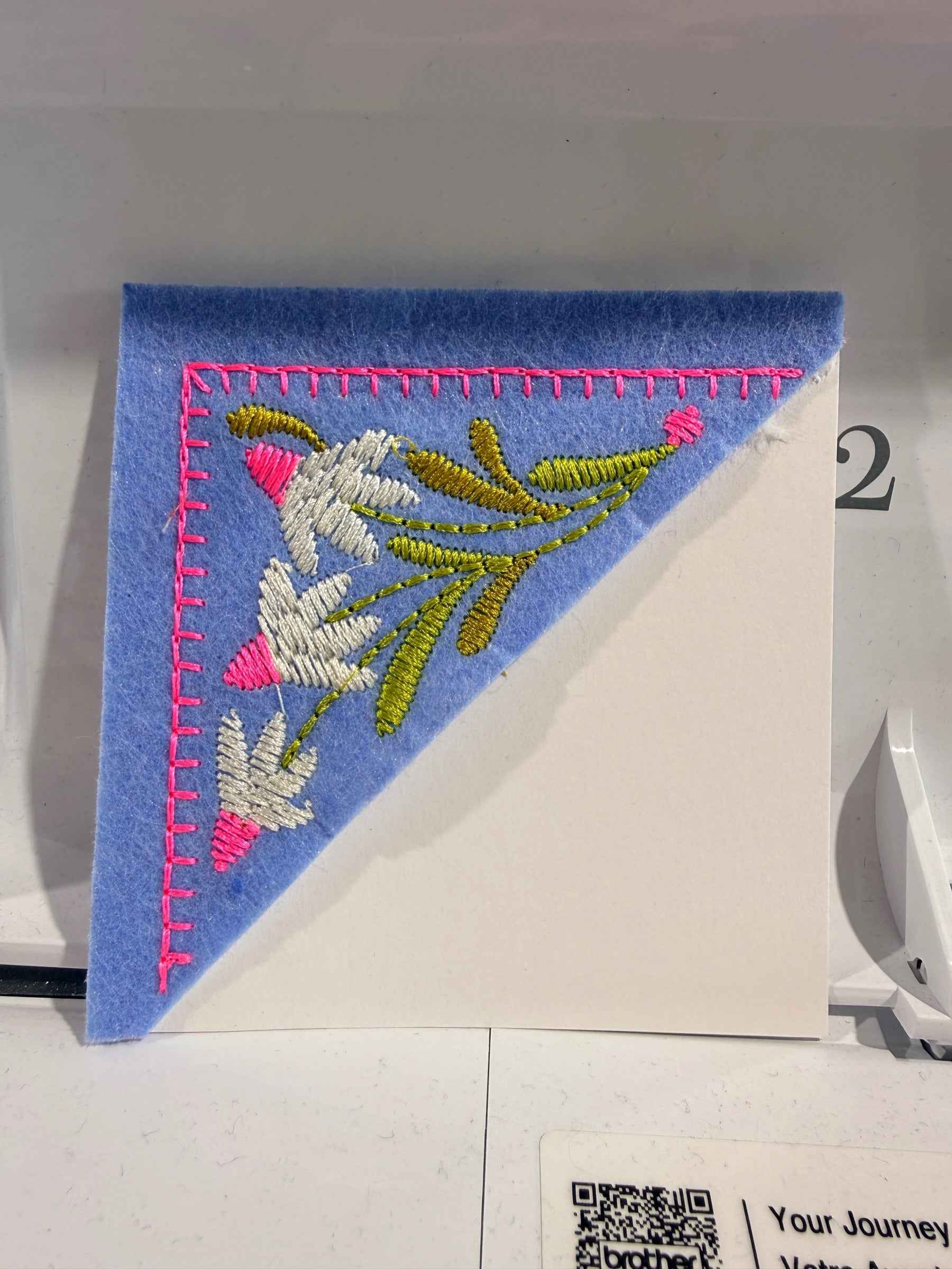 Machine Embroidery Bookmark Kit for OESD Design # PK10133 Bluebell Edition