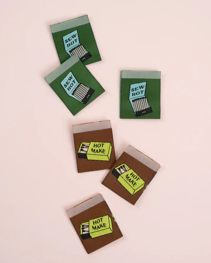 Matches Square Garment Labels - Matchy Matchy - Happy Little Quilt Shop