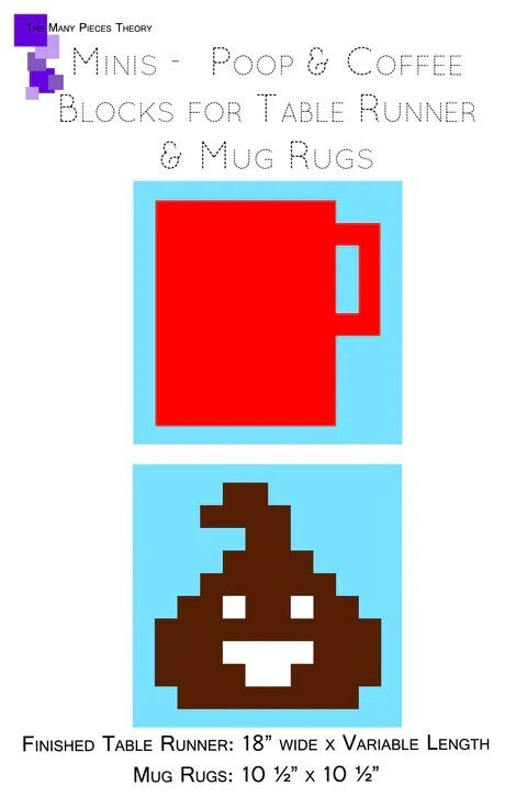 Minis: Poop & Coffee - Happy Little Quilt Shop