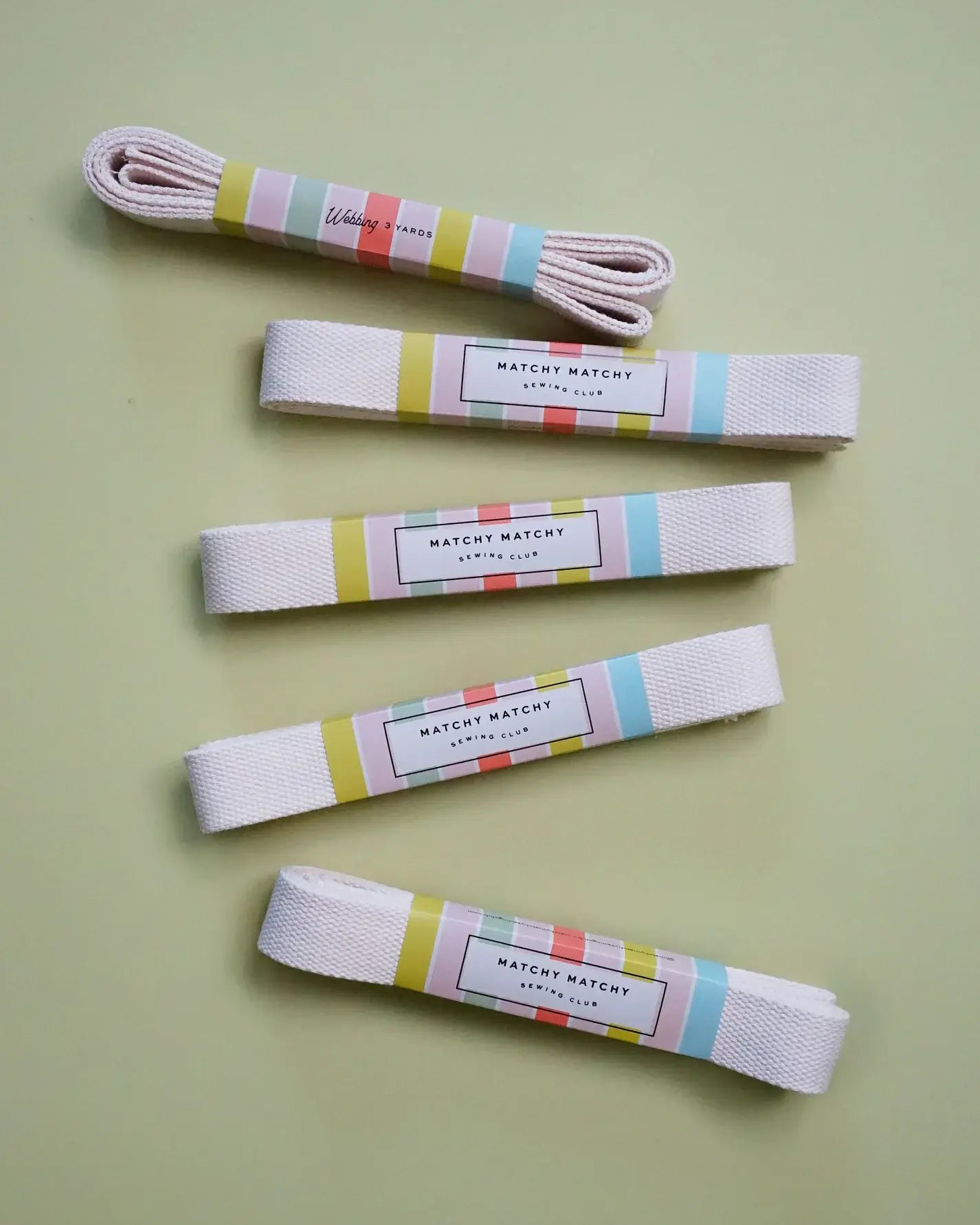 Natural Webbing - Matchy Matchy Sewing Club - Happy Little Quilt Shop