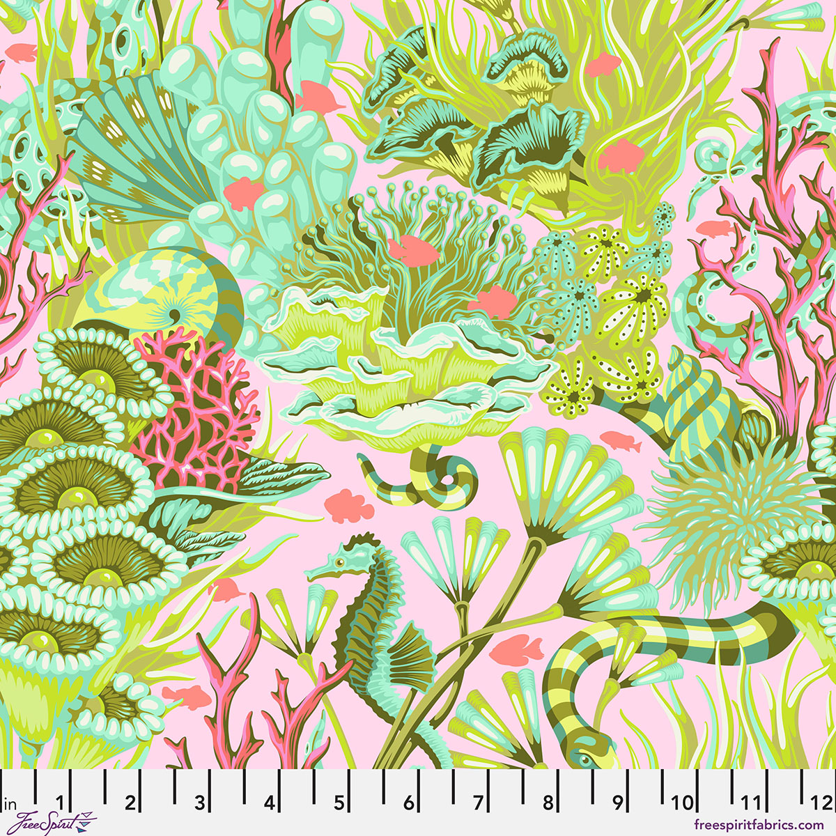 Reef What You Sew - Coralline Floral Reef Tula Pink - Happy Little Quilt Shop