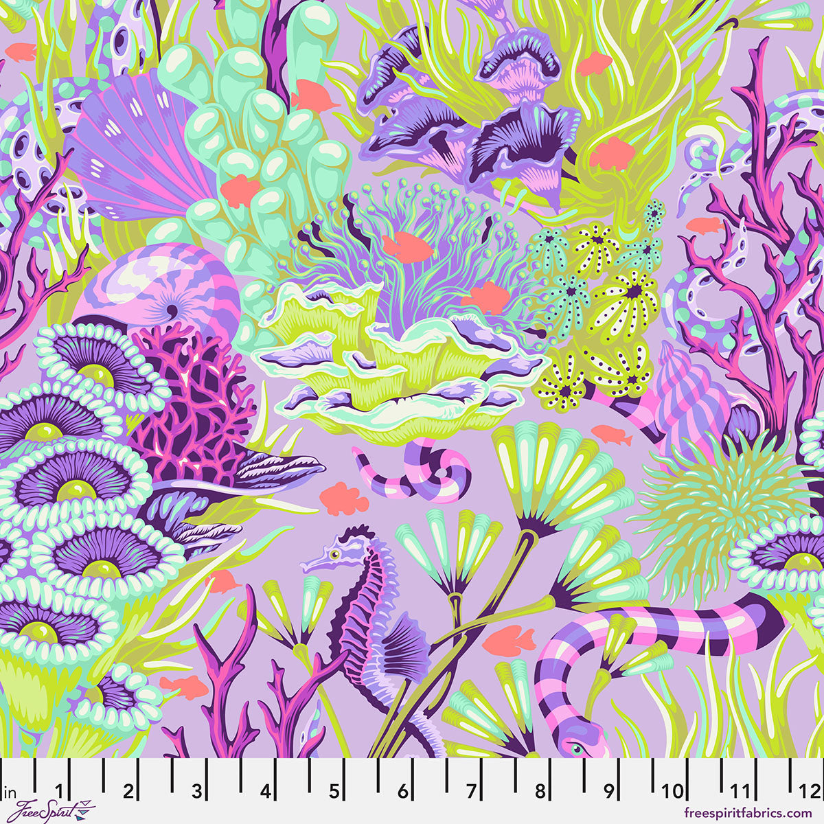 Reef What You Sew - Ultraviolet Floral Reef Tula Pink - Happy Little Quilt Shop