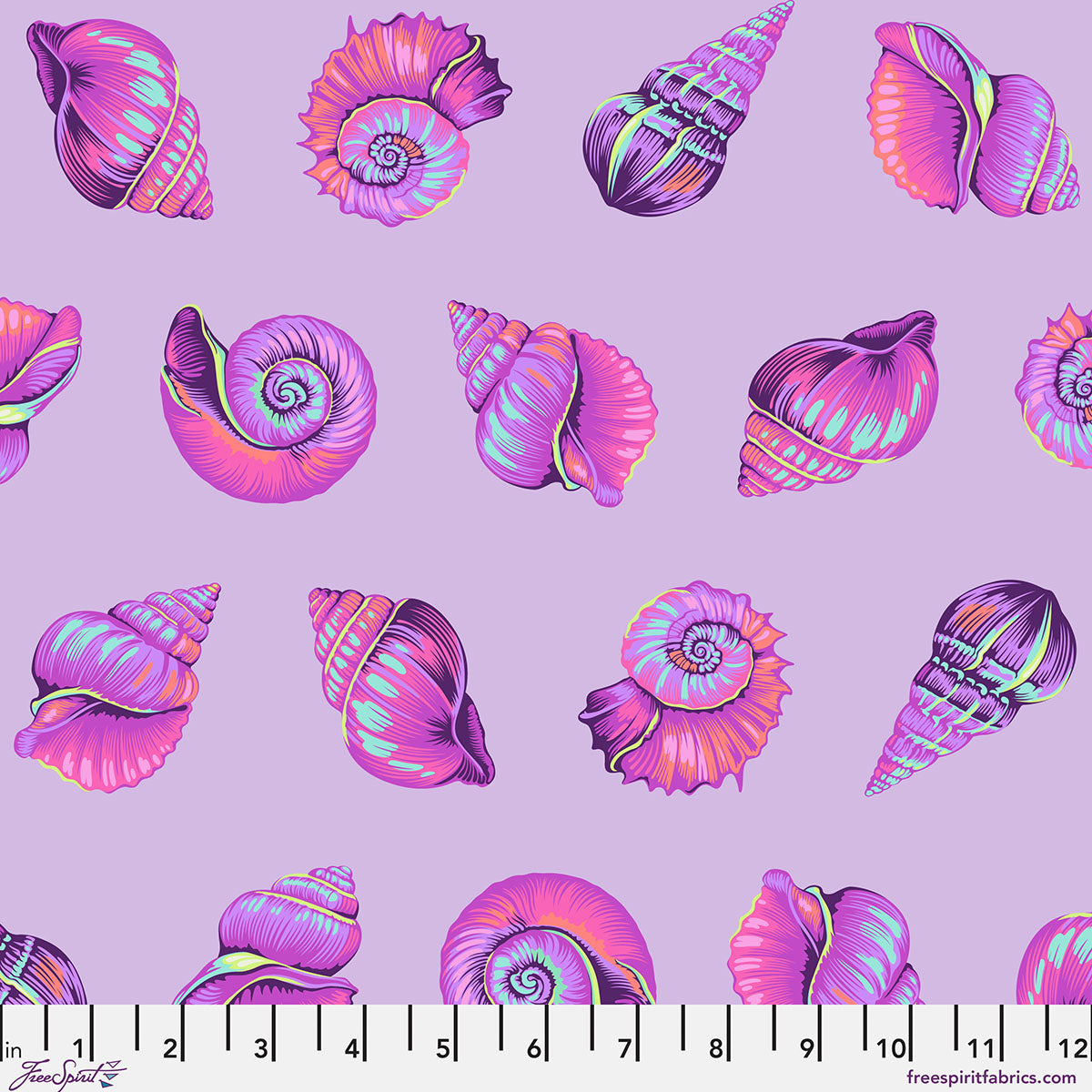 Lil Shelly - Ultraviolet Floral Reef Tula Pink - Happy Little Quilt Shop