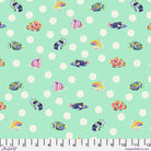 School Crossing - Seafoam Floral Reef Tula Pink - Happy Little Quilt Shop