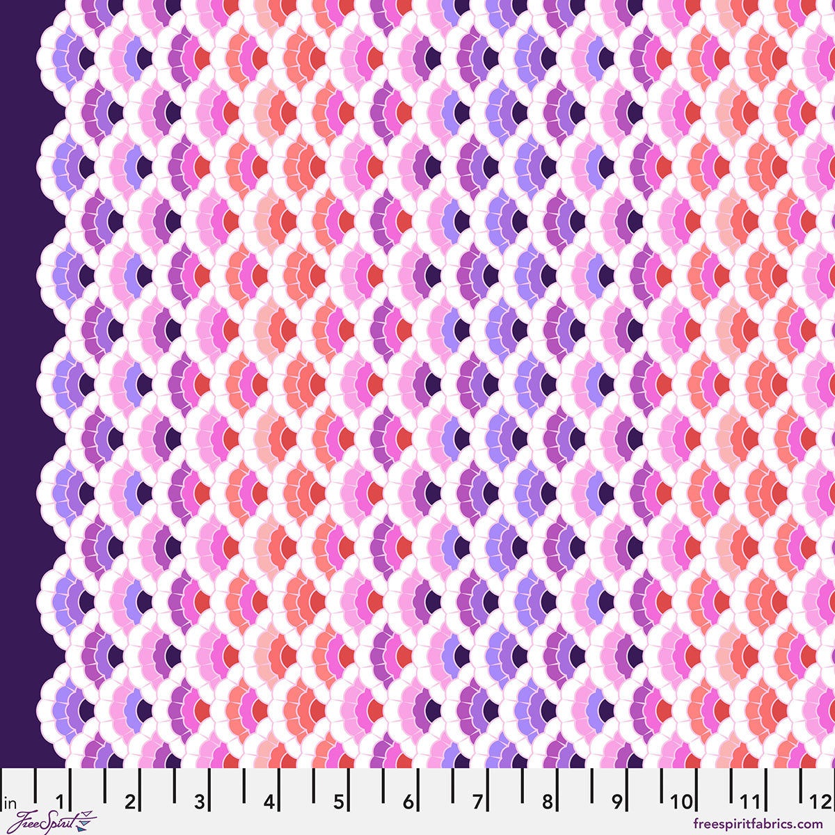 Aquatic Lace - Ultraviolet Floral Reef Tula Pink - Happy Little Quilt Shop