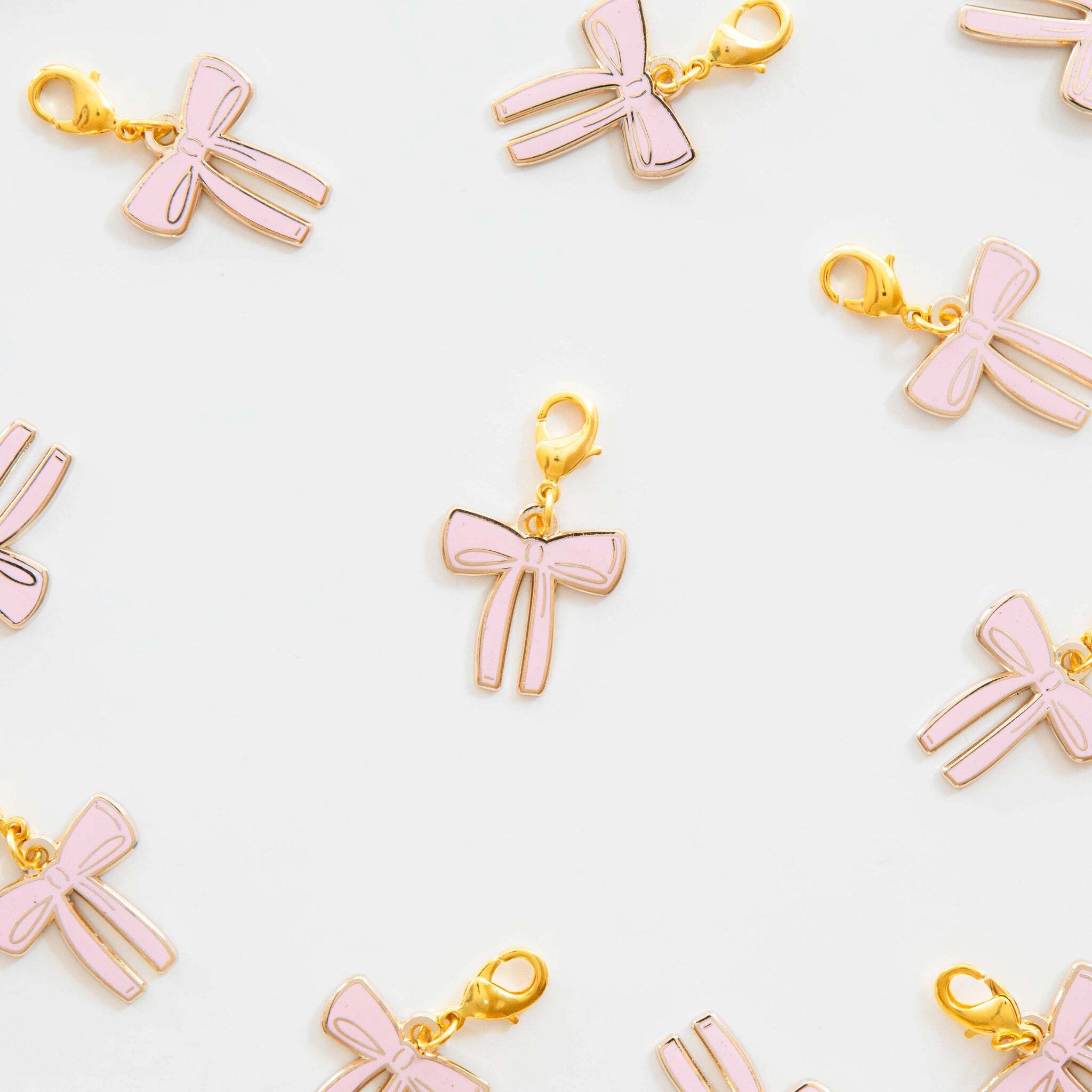 Pink Bow Zipper Charm - Sarah Hearts - Happy Little Quilt Shop