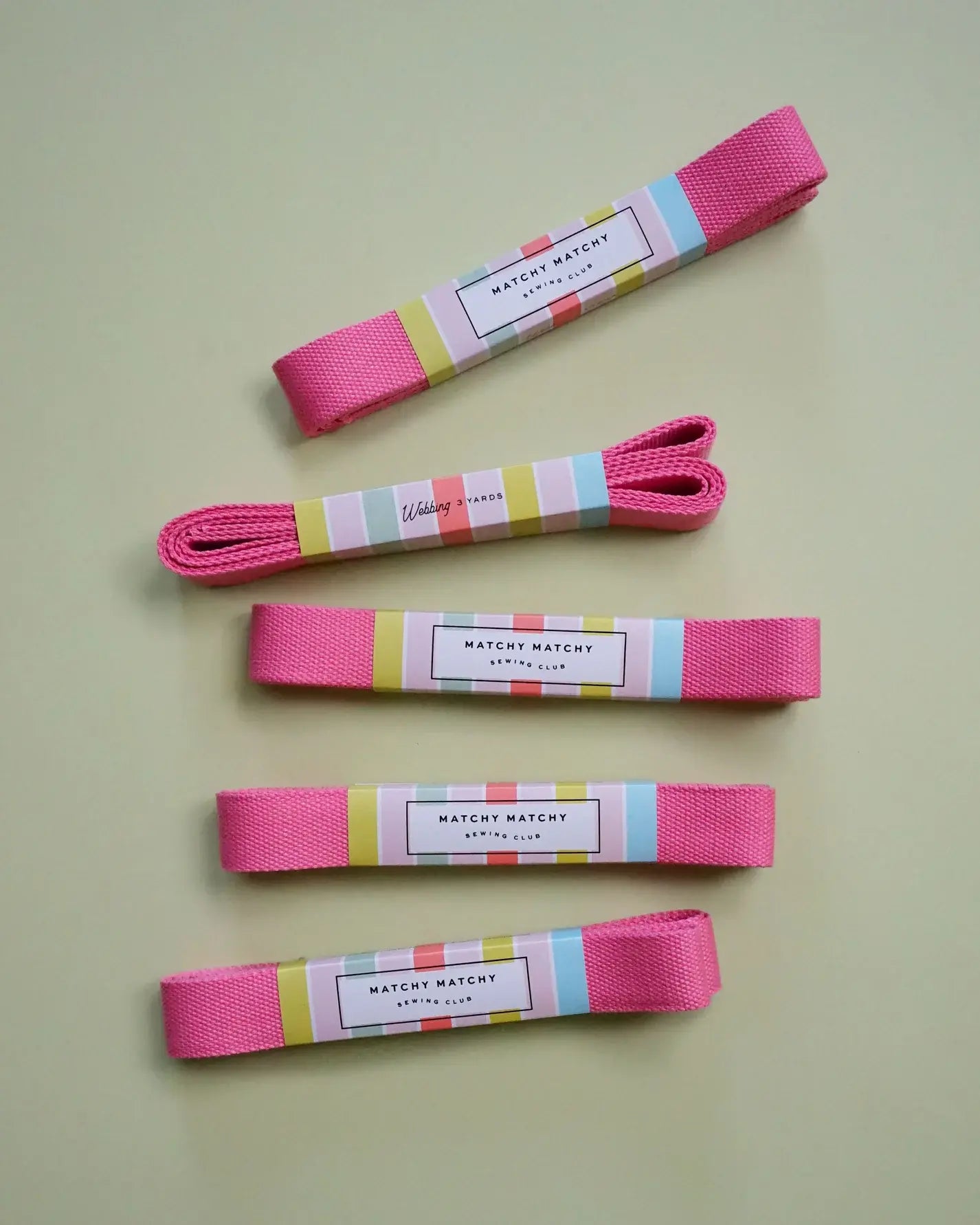 Pink Webbing Matchy Matchy Sewing Club - Happy Little Quilt Shop