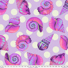 Backing Fabric - Big Shelly -  Ultraviolet || Floral Reef - Happy Little Quilt Shop