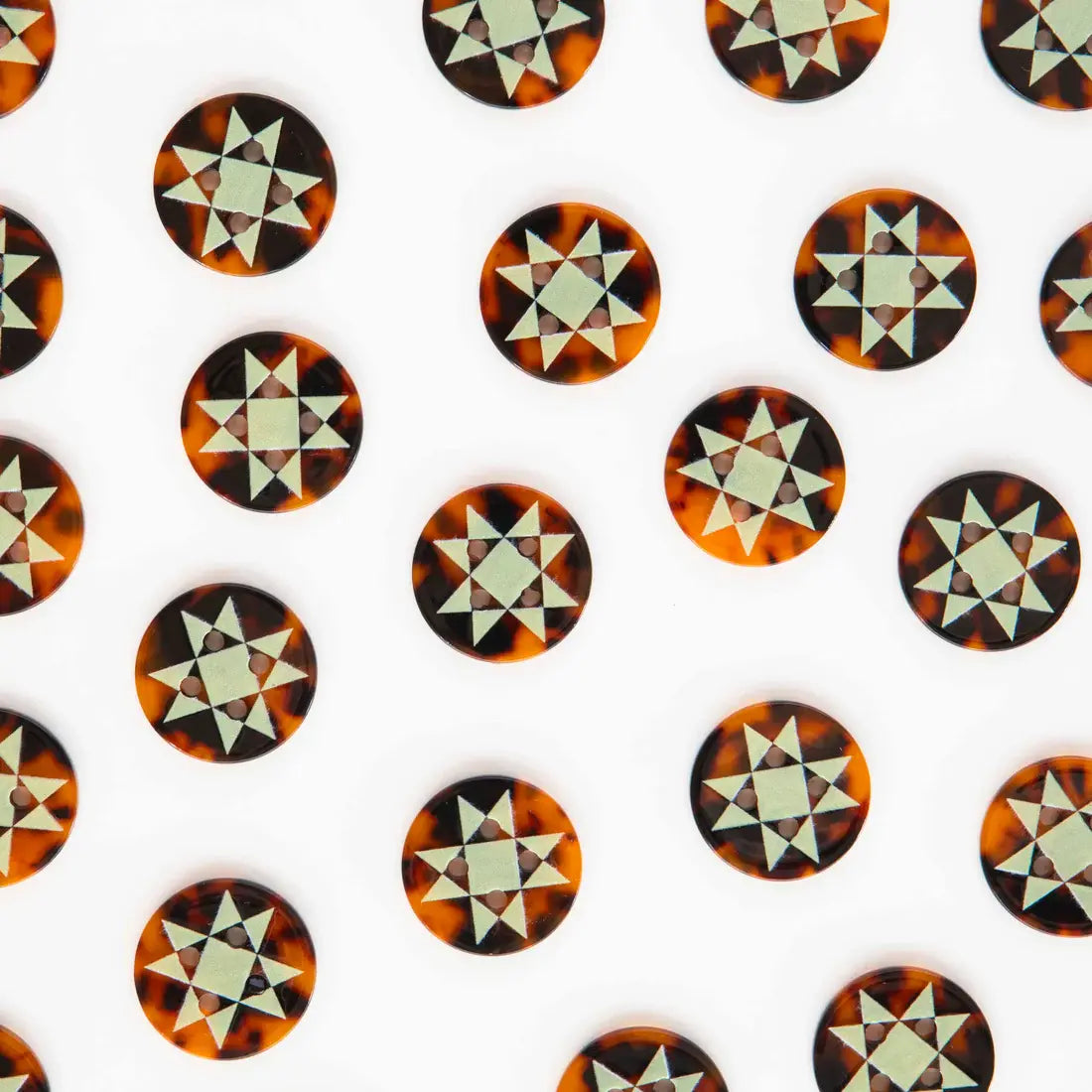 Quilt Star Large 1" Buttons - 6 per pack - Happy Little Quilt Shop