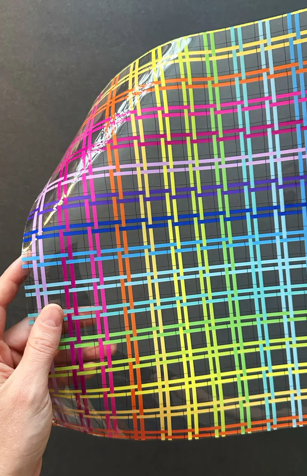 Rainbow Plaid Clear Vinyl by Sassafras Lane - Happy Little Quilt Shop