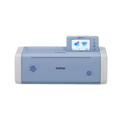 Brother printer with a digital display on a white background
