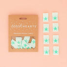 Mint Green Star Woven Labels Sarah Hearts - Happy Little Quilt Shop