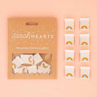 Mini Rainbow Woven Labels Sarah Hearts - Happy Little Quilt Shop