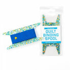 Binding Spool Blue Teal & Gold Glitter - Happy Little Quilt Shop