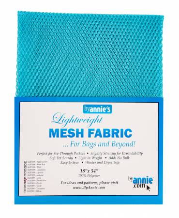 Lightweight Mesh Fabric Parrot Blue 18x54in - Happy Little Quilt Shop