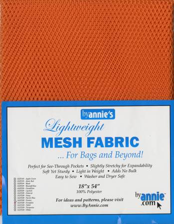 Lightweight Mesh Fabric - Pumpkin - 18x54in - Happy Little Quilt Shop