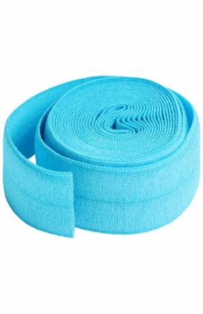 Fold-over Elastic 3/4in x 2yd Parrot Blue - Happy Little Quilt Shop