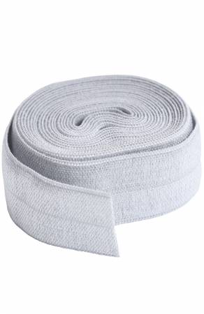 Fold-over Elastic 3/4in x 2yd Pewter - Happy Little Quilt Shop