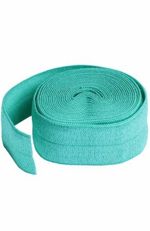 Fold-over Elastic 3/4in x 2yd Turquoise - Happy Little Quilt Shop