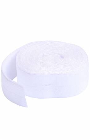 Fold-over Elastic 3/4in x 2yd White - Happy Little Quilt Shop