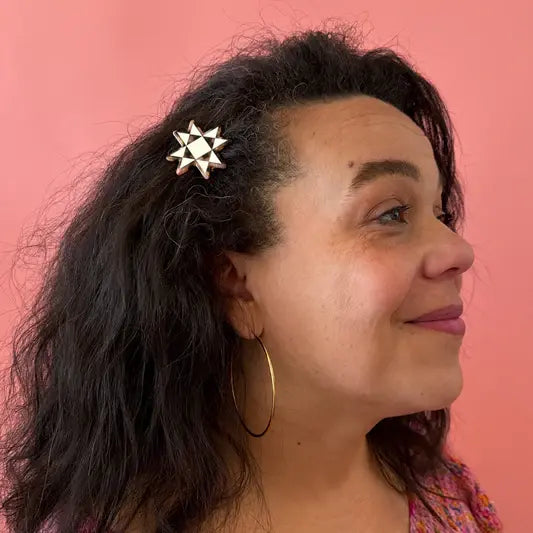 Sarah Hearts Quilt Star Hair Clip - Happy Little Quilt Shop