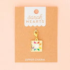 Sarah Hearts Zipper Charm - Quilt Star - Happy Little Quilt Shop