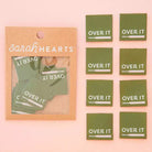 Sarah Hearts  Quilt Label-  Over It - Happy Little Quilt Shop